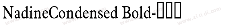 NadineCondensed Bold字体转换